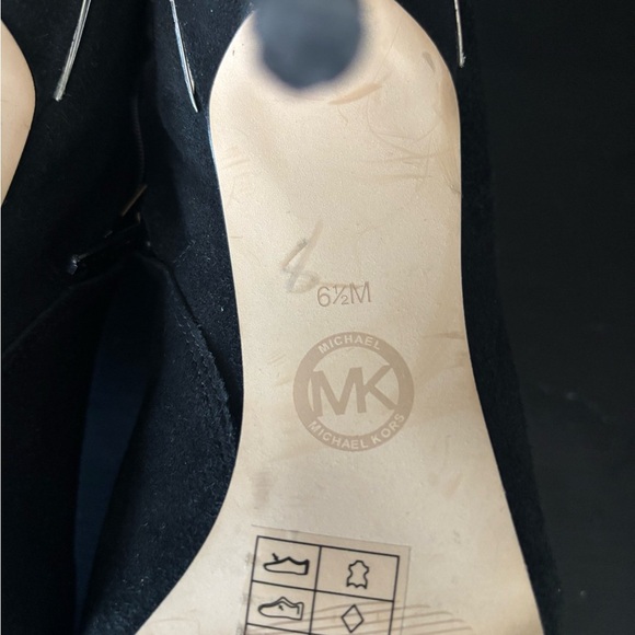 Black Peep-Toe Ankle Boots - Picture 10 of 10